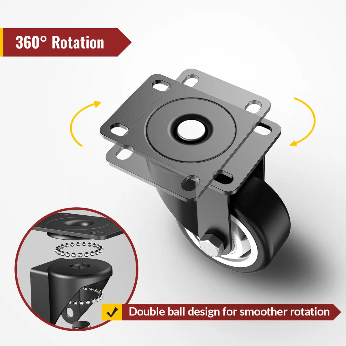 3 in Swivel Plate Casters