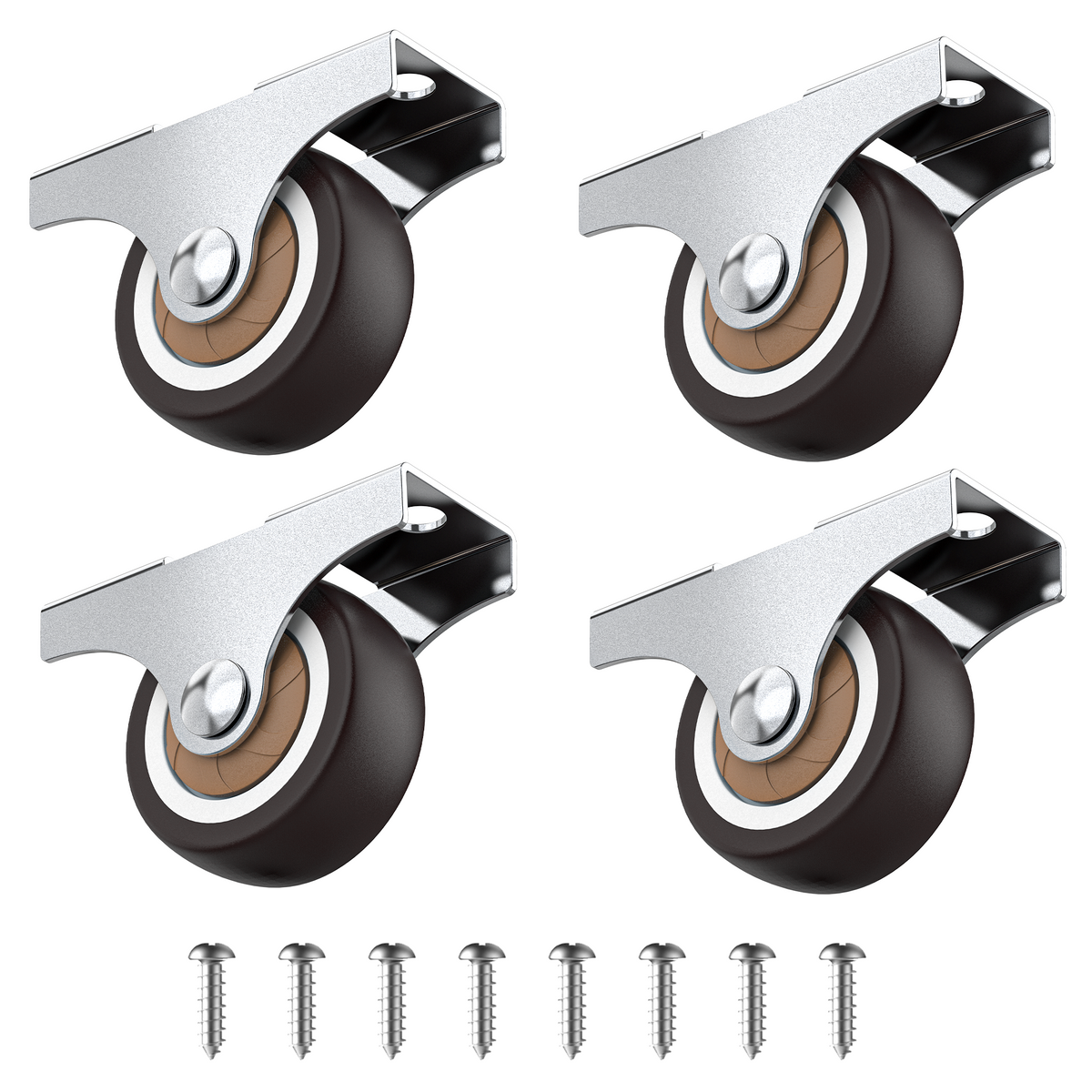1.25 in rigid fixed caster