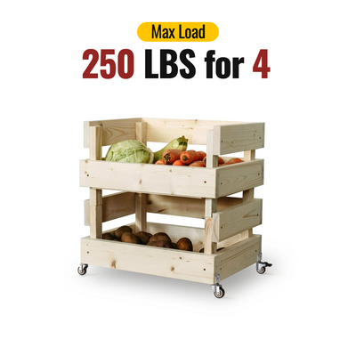 2 inch L-shaped casters supporting 250lbs for 4 load capacity