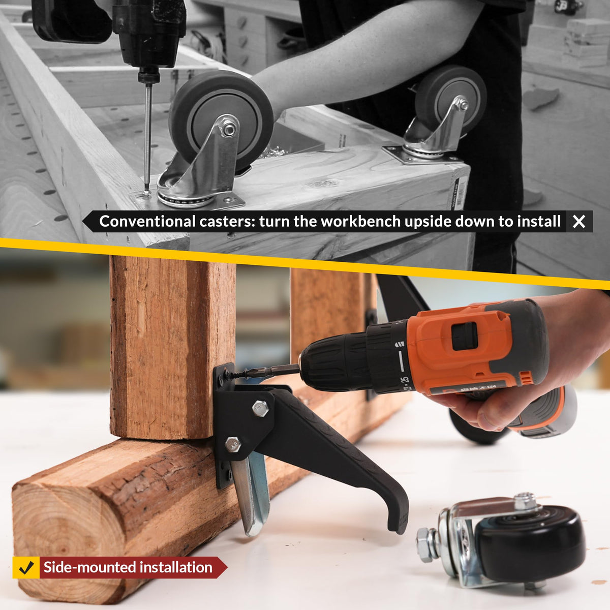 Retractable Casters with Lifting and Lowering Function 700 lb