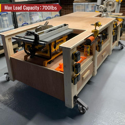 Retractable Casters with Lifting and Lowering Function 700 lb