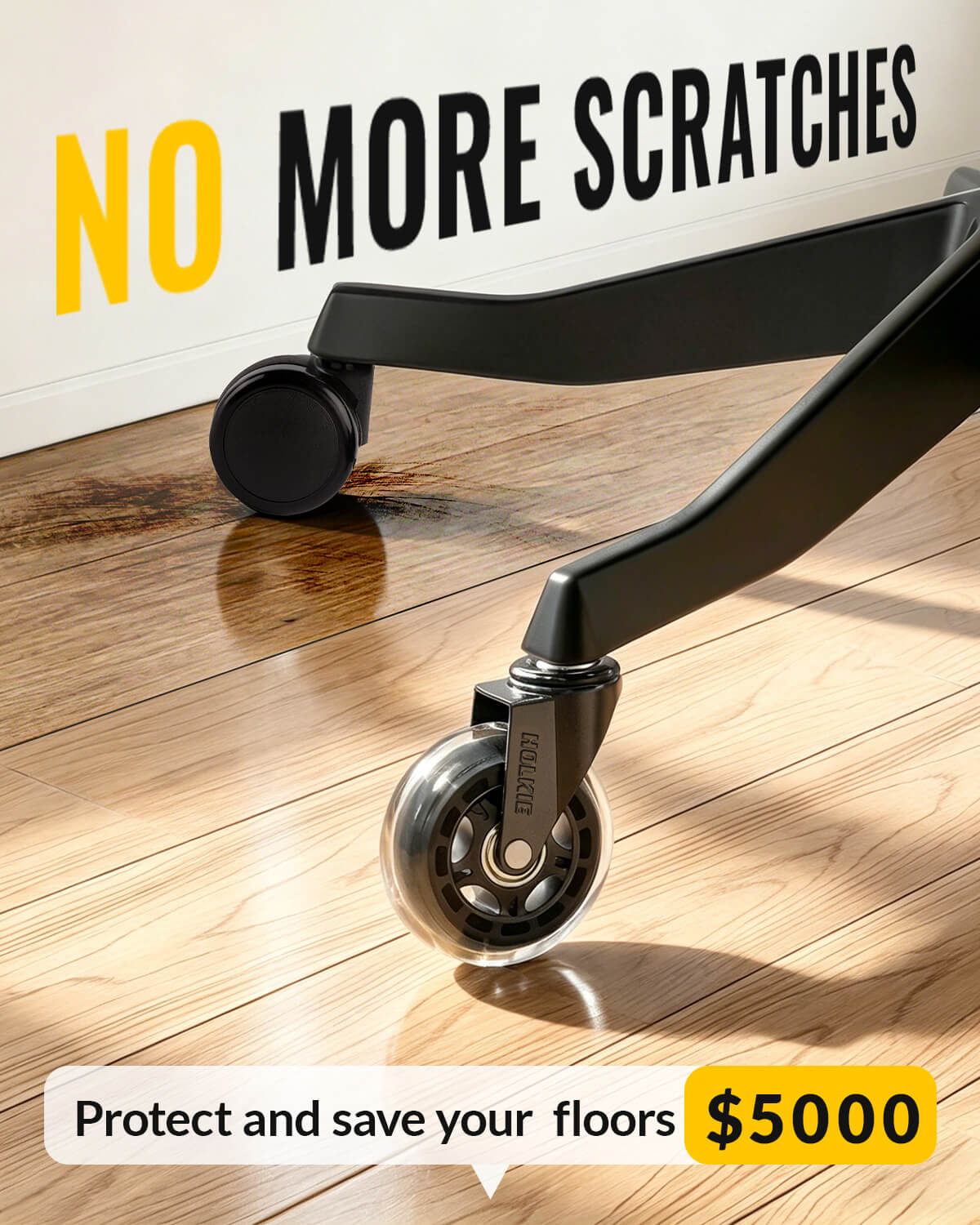 Comparison: Holkie 3 inch office chair clear casters, 11x22mm stems vs other office caster 