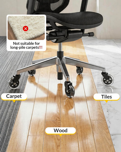 HOLKIE 3 inch office chair clear casters, 11x22mm stems suitable for carpet, wood and tiles