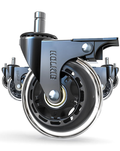 HOLKIE 3 inch locking office chair wheels with brake