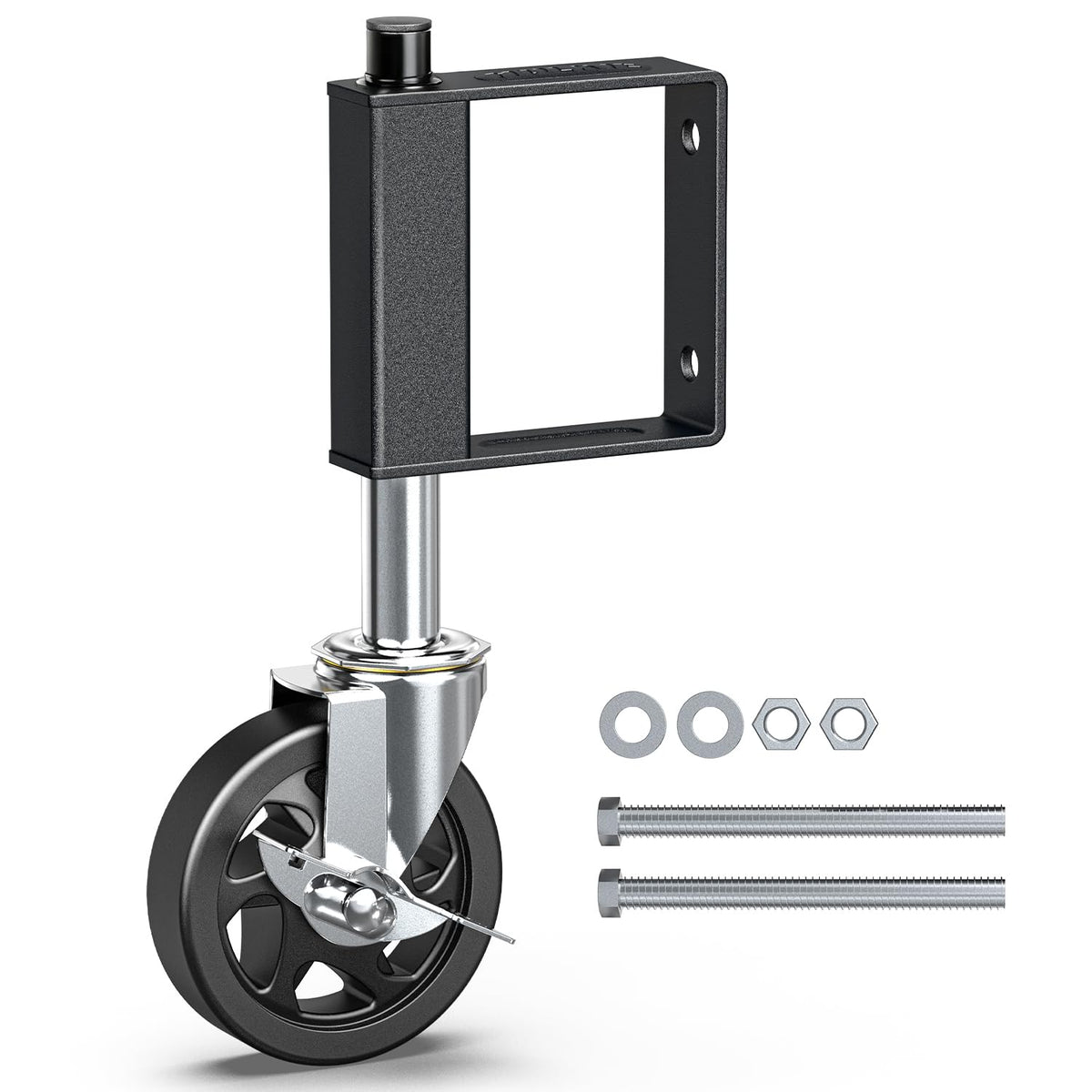 Package list: 4-inch gate caster with bolts, nuts and washers