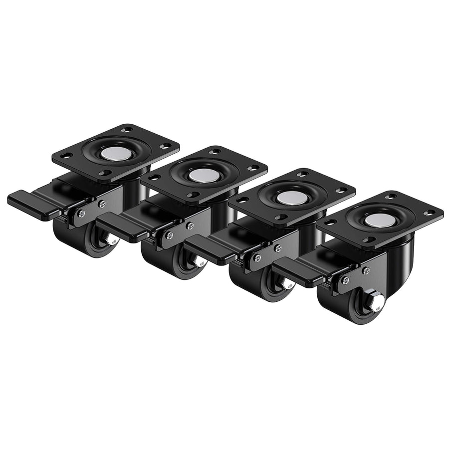HOLKIE 2 inch heavy-duty low-profile total-lock plate casters