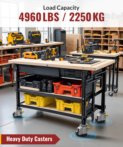 Heavy duty leveling caster with threaded stem TD100 strong load capacity 4960 LBS set of 4- Holkie