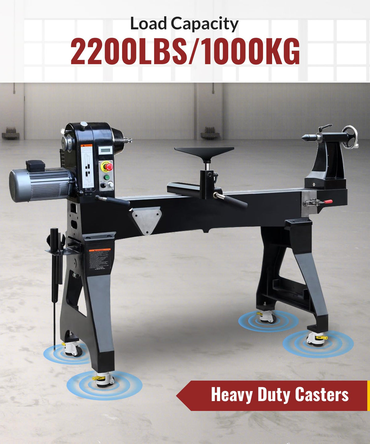 Leveling casters with threaded stem TD60 heavy duty adjustable leveling wheel, load capacity 2200lbs set of 4