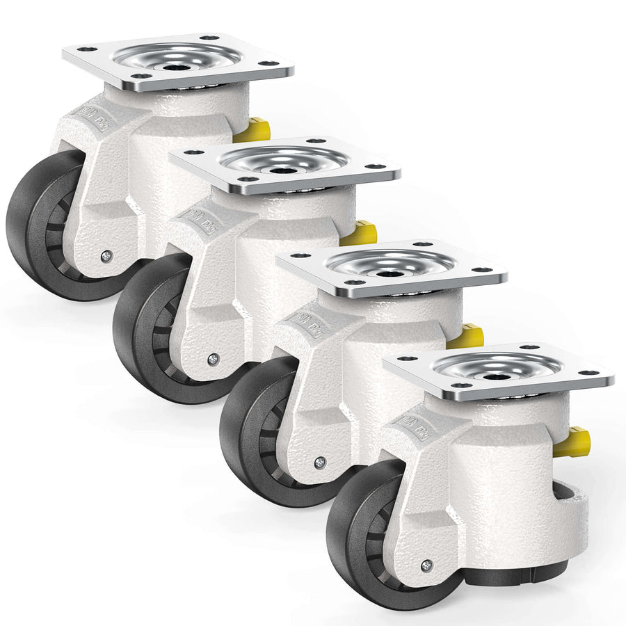 HOLKIE leveling casters 100 plate mount, set of 4