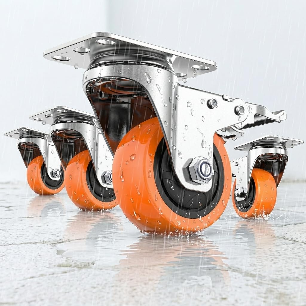 HOLKIE 3-inch 304 stainless steel casters