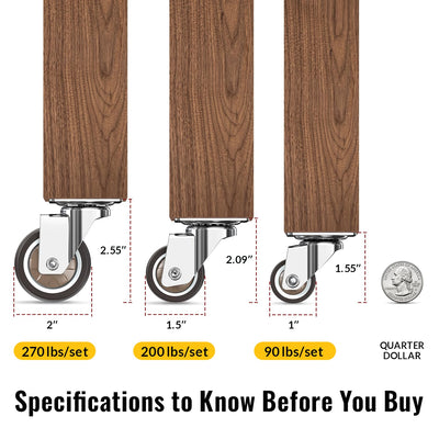 swivel casters wheels plate casters light duty 1 inch furniture