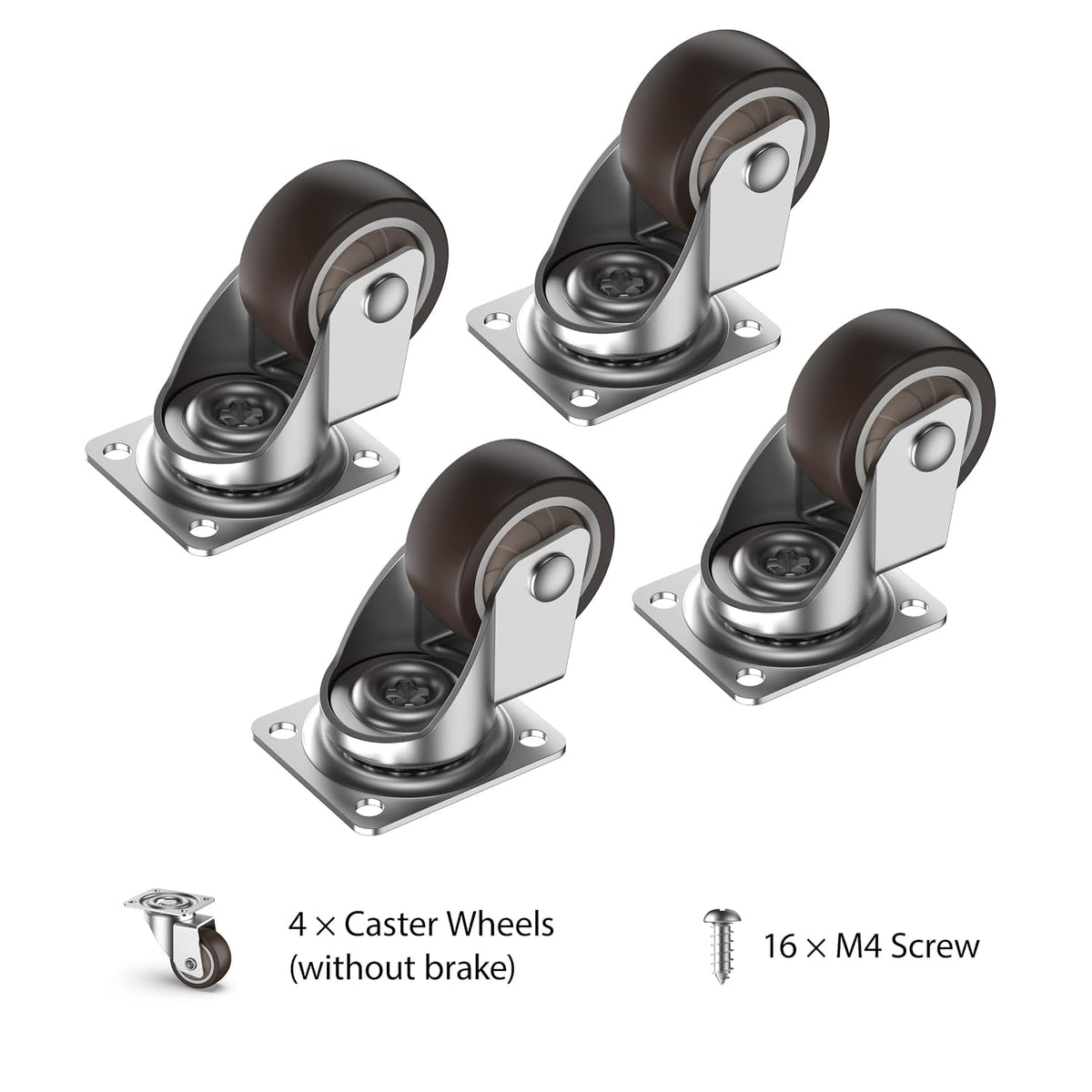 swivel casters wheels plate casters light duty 1 inch furniture
