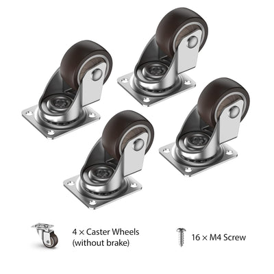 swivel casters wheels plate casters light duty 1 inch furniture