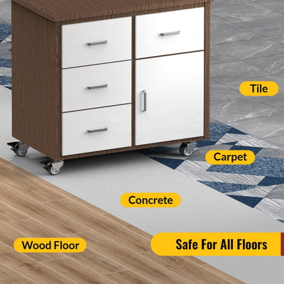  2-in twin-wheel plate gray casters suitable for wood floor, concrete, carpet and tile